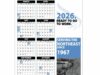 2 color year wall calendars ready for your printed logo